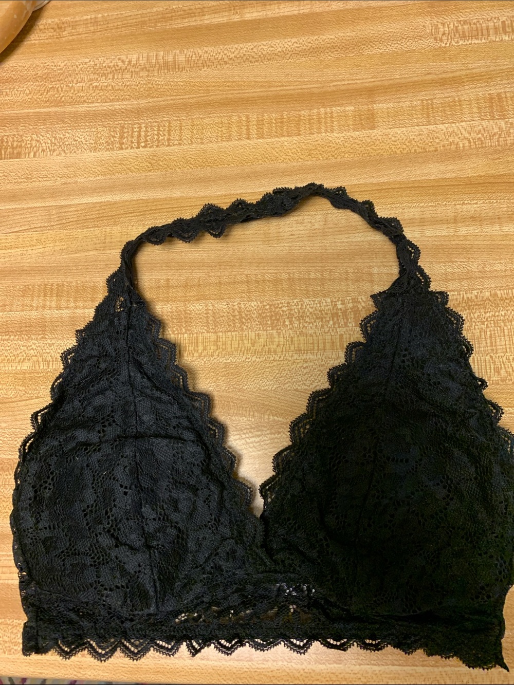 Auden Black Lace Halter Bralette
